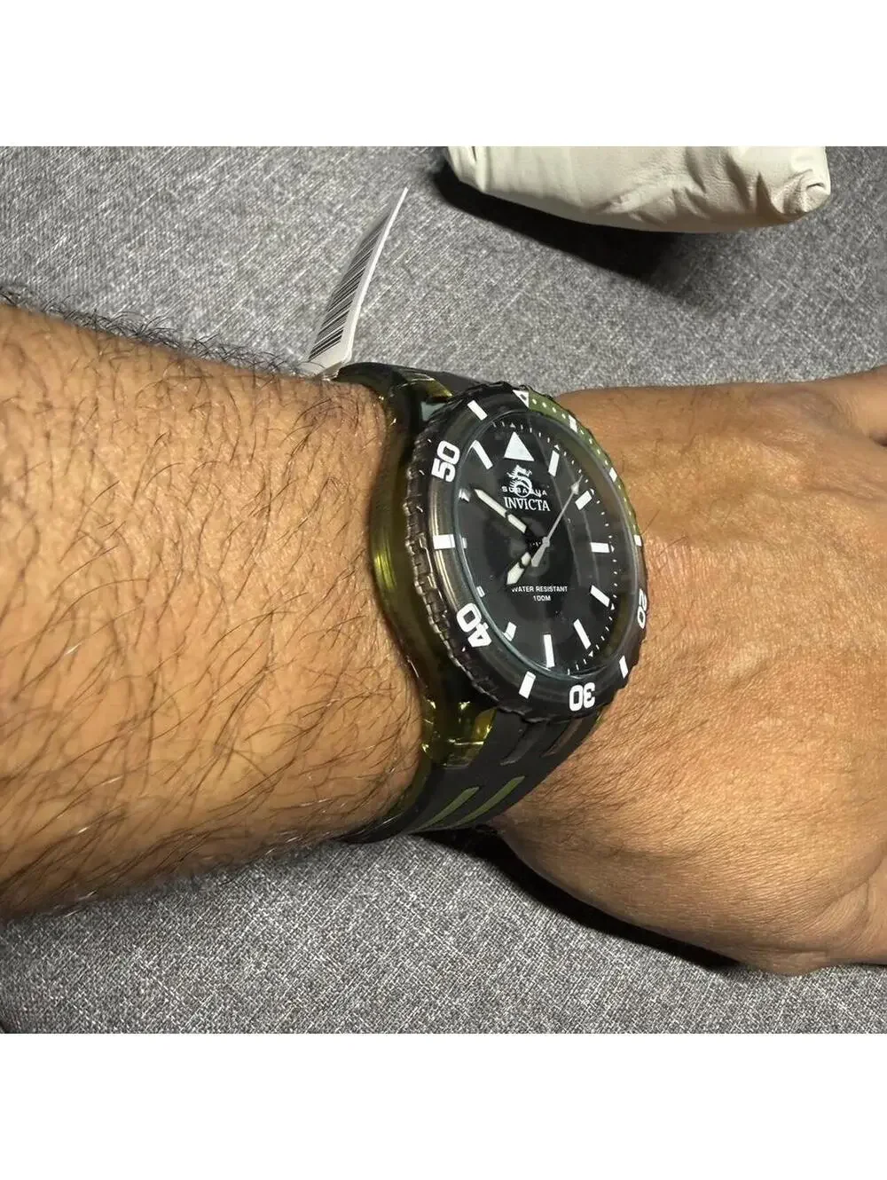 Invicta Subaqua Men’s Black/Green Analog Diver Watch 44mm